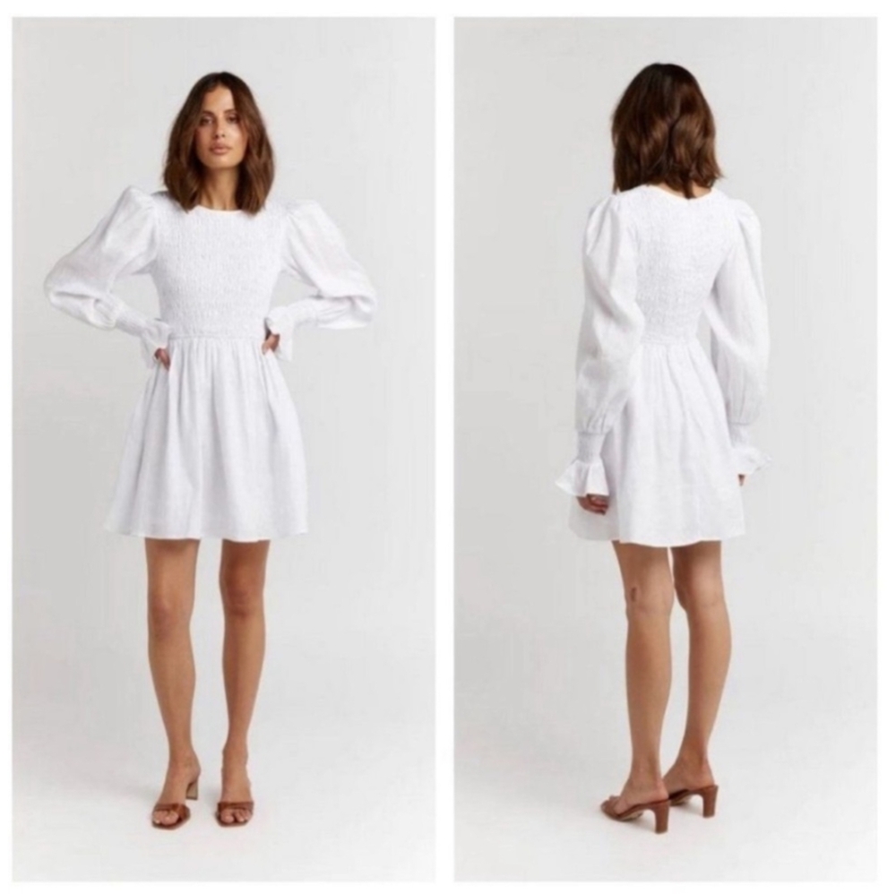 DISSH Linen Dress - Kennedy White